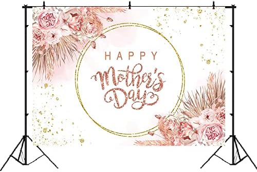 Lofaris feliz dia das mães cenário rosa ouro boho bordal floral para o dia das mães Festival Party Banner Photo Booth