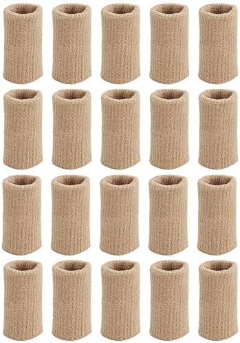 20 peças Mangas de manga de dedo de dedo elástico Braces de polegar suportam aparelhos de protetor de compressão elástica para