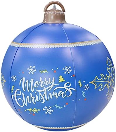 Todozo Christmas Ornamentos 23,6 polegadas Bolas de Natal Atmosfera ao ar livre PVC Brinquedos infláveis ​​para casa Bolas
