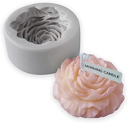 Jibeyyy Candle Mold 3D Flor Silicone Mold Peony Flower Silicone FONDANT MOLD para decoração de bolo ， Candy, Arrafamento de Açúcar,