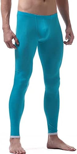Calça de compressão masculina de msemis, perneiras finas e suaves esportes atléticos calças apertadas camada base sono
