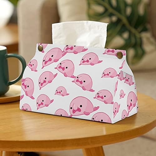 Pink Blob Fish Blobfish Tissue Caixa de lençol de lençóis de papel organizador de papel dispensador de papel para guardana