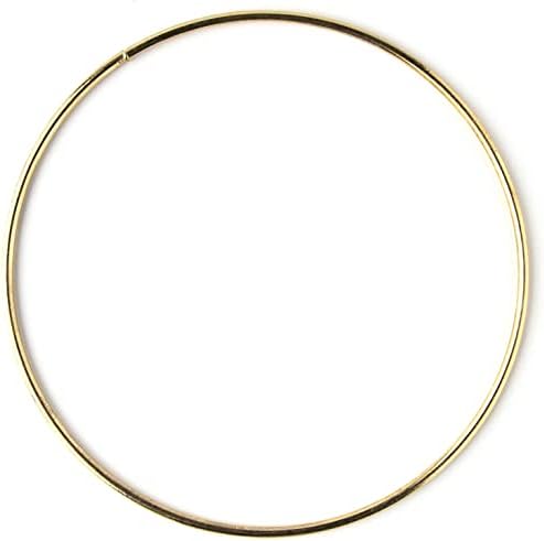 Primo Diy Gold Metal, 5 polegadas de diâmetro e anel de macram
