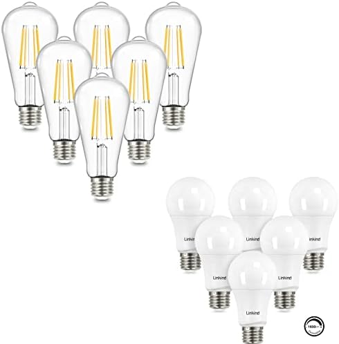 Lâmpadas de links de links de lâmpadas edison diminuídas, lâmpadas LED de LED de E26 E26 LED 60W ST19 LED FILamento de lâmpadas