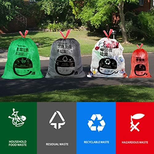 Classificação de lixo reciclável Sacos de lixo com cordão de lixo/sacos de lixo, sacos de lixo/sacos de lixo de 6