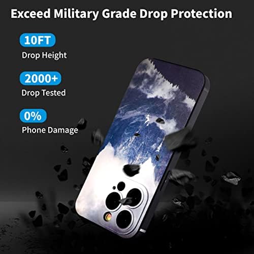 Compatível com o caso do iPhone 14 Pro, cantos de guarda de ar de absorção de choque, proteção de queda de grau militar,