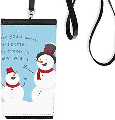 Merry Mas Snowman Blue Sky Pattern PlangheLel Cartlet bolsa pendurada bolsa móvel bolso preto