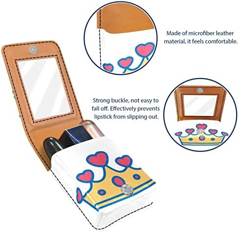 Caixa de batom Oryuekan com espelho bolsa de maquiagem portátil