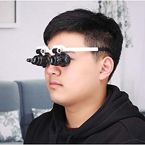 Huangxing - Lineca de cabeça na cabeça de lupa 8x 23x para leitura, inspeção, hobbies e artesanato