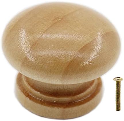 Ttzeze 8pcs Botões de gaveta de madeira redonda, cogumelos Armário de mobília do gabinete gaveta de armário de guarda