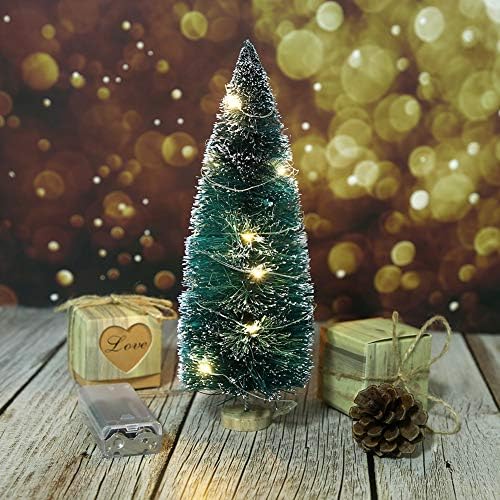 Árvore de Natal de 23 cm, árvore de Natal decorada mini árvore de Natal, para a festa de Natal