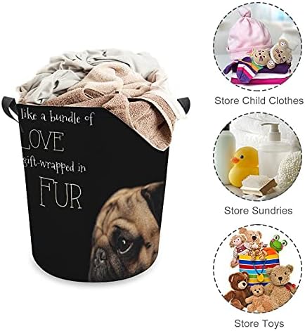 Foduoduo Roupa de cesta de cesto de cães cães cães cesto de roupa com alças Saco de armazenamento de roupas sujas dobráveis