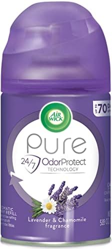 Air Wick Wick Pure Recil Freshmatic Spray automático, lavanda e camomila, 1CT, reflexão de ar, óleo essencial, neutralização