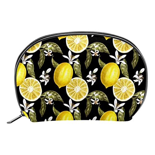 Bolsa de maquiagem de tbouobt bolsa de bolsa cosmética bolsa bolsa com zíper, flor de limão vintage Flor moderna