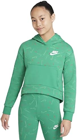 Nike Girls 'Sportswear Printed Fleece Hoodie