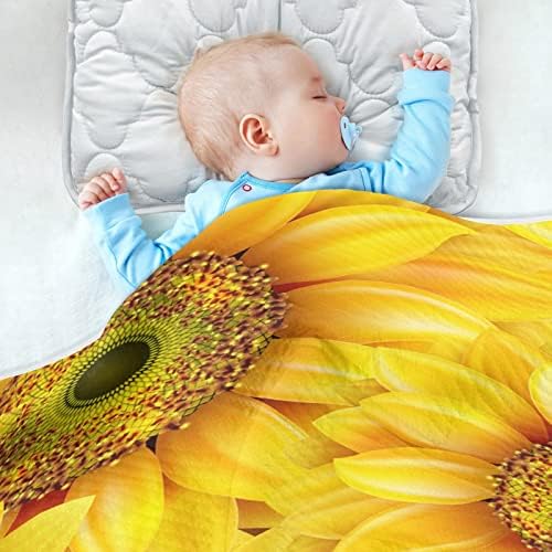 Cobertores de bebê de girassol floral keepreal para meninos meninos bebês bebês, macio de bebê de góbulo de bebê macio,