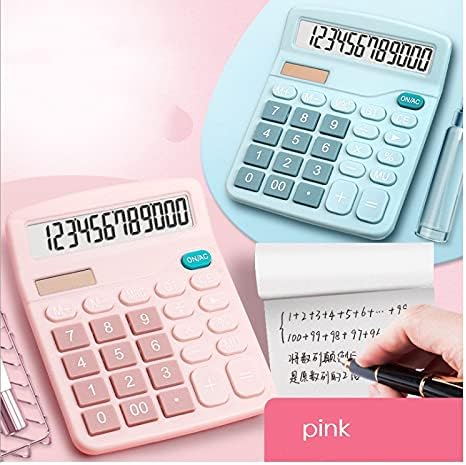 Sxnbh azul rosa de 12 dígitos calculadora solar Buttons grandes ferramentas de contabilidade de negócios financeiros Botões