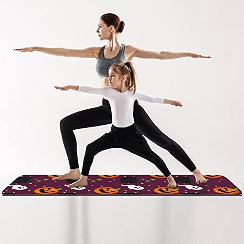 Mamacool Yoga Mat Pumpkin Light & Ghost Pattern Eco Friendly Non Slip Fitness Exercition tapete para pilates e exercícios