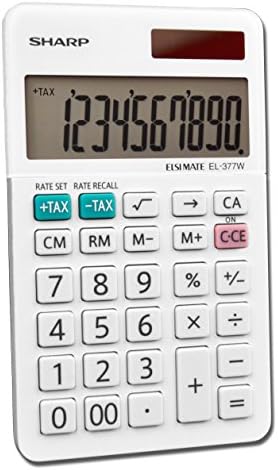 Calculadora de negócios Sharp El-377WB, White 2,75