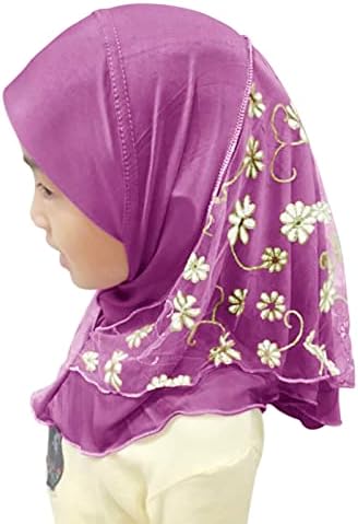 Garotas de belo gelo gelo seda muçulmana khimar hijab lenfarf flor árabe cachecol shawls wrap no pescoço