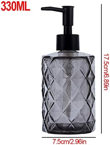 Dispensador de sabão de vidro preto garrafa de desinfetante para as mãos Banheiro grande contém armazenamento líquido garrafas