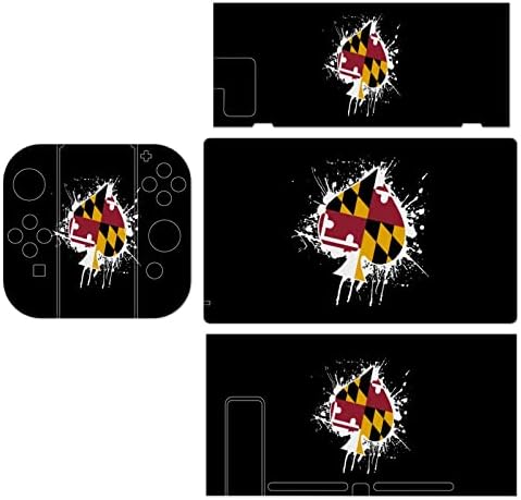 Maryland Flag Spades Ace Poker Decals Adesivos cobrem placa face protetora da pele para Nintendo Switch