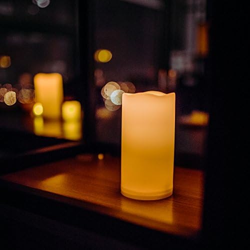 Izan 3-PACK PACO ALGO LED sem chama Velas de bateria com velas elétricas de pilar à prova d'água remota para o Halloween Chirstmas Home