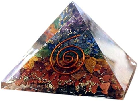 Pirâmide de orgonita de cristal com vários pedras de pedra para o Chakra de Proteção de Energia EMF Balanceamento de Meditação