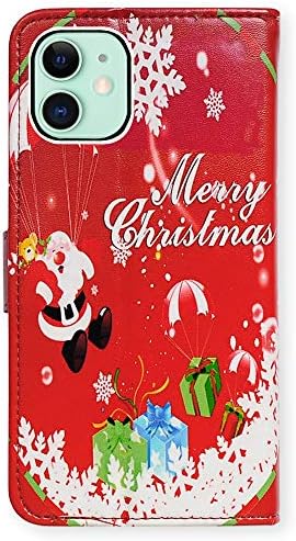 BCOV iPhone 13 Case, Red Christmas Padrive Cheatra Phone Caixa Caixa da carteira Com Kickstand do Slot para iPhone 13