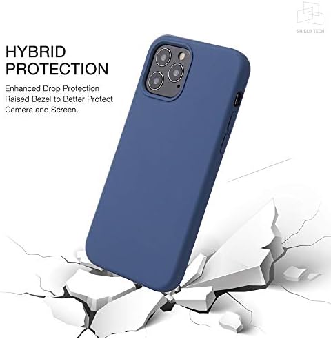 iPhone 12 Pro Max 6.7 Case Líquido de silicone líquido Cobaltblue Tampa de cobalto à prova de choque