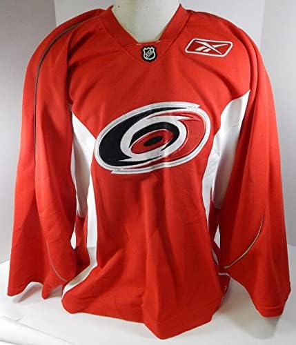 Carolina Hurricanes 19 Jogo emitiu camisa de prática vermelha 54 DP24956 - Jerseys da NHL usada no jogo NHL