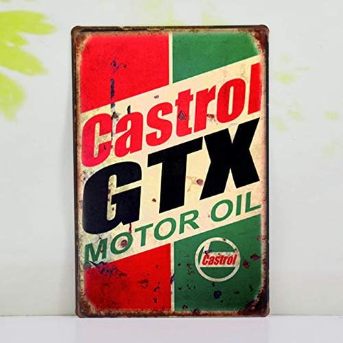FLORBEADS Vintage Castrol Mobil Motor Oil Tin Sinais