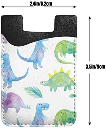 3m adesivo stick-on stick credit wallet wallet watercolor collection of dinossaurs padrões de capa de capa de bolsa de dinossauros
