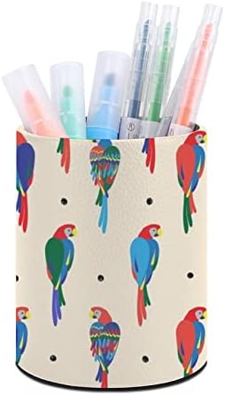 Titulares de lápis de couro de papagaio colorido PU