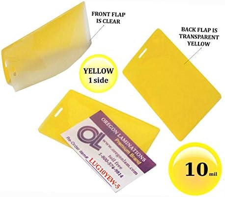 Bolsas laminantes quentes lam-it-tudo tag 10 mil 2-1/2 x 4-1/4 amarelo/claro