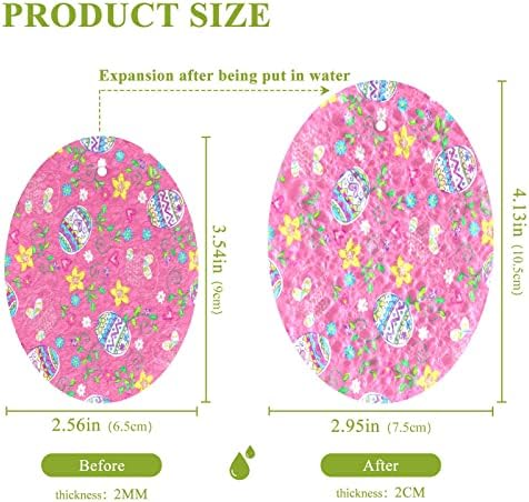Coikll colorido ovos de páscoa flores cozinha esponjas odor de limpeza esponja sem arranhão para limpeza de pratos de limpeza
