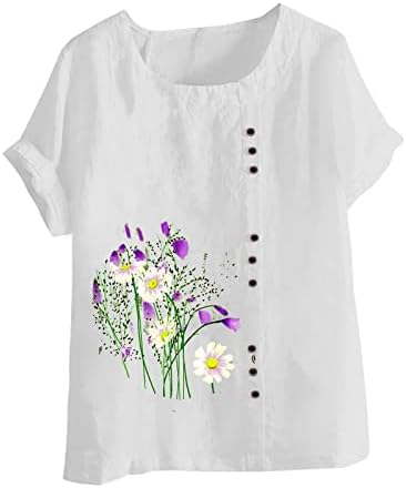 Daisy Poppy Floral Graphic Bouse Camise