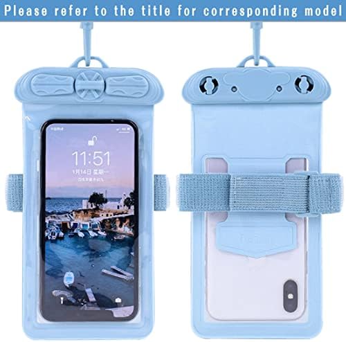 Caixa de telefone Vaxson, compatível com Hisense F50 5G à prova d'água bolsa seca [não filme de protetor de tela] Blue