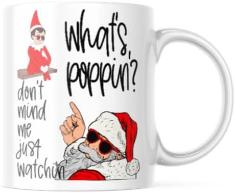 JMM Industries Santa, o que é Poppin Funny Coffee Cavela Cute Tele Gift Idéia de Coração Inspiração