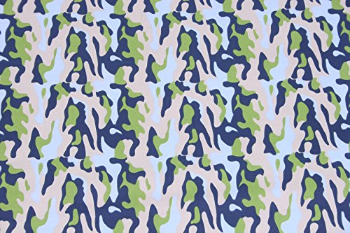 Bacati - 2 lençóis de berço de embalagem - Camo azul marinho verde bege folhas de bebê de percala de algodão de algodão