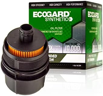 ECOGARD S11880 Filtro de óleo de motor de cartucho premium para óleo sintético se encaixa em RAM 1500 3.0L diesel 2020-2021