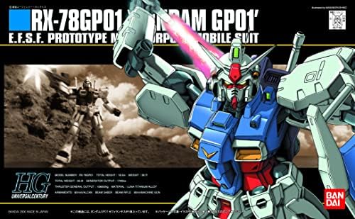 Bandai Hobby - Gundam 0083 - 13 RX -78GP01 GUNDAM GP01 Zephyrantes, Bandai HGUC 1/144 Kit de modelo, multicolor