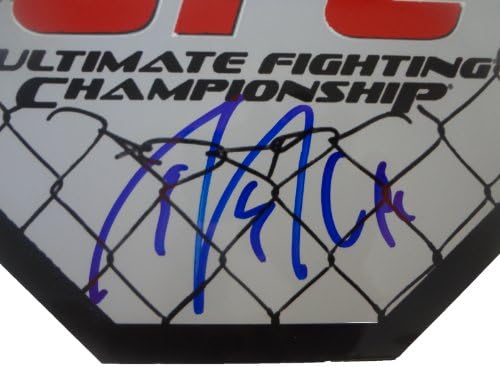 Yushin Thunder Okami autografou 8x8 UFC Octagon com prova, imagem de Yushin assinando para nós, UFC, MMA, Sherdog, Orgulho, Ultimate