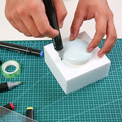 Crafare 24pcs Bloco de espuma artesanal Blocks de poliestireno 4x4x2 para artes e ofícios, esculturas de projetos escolares,