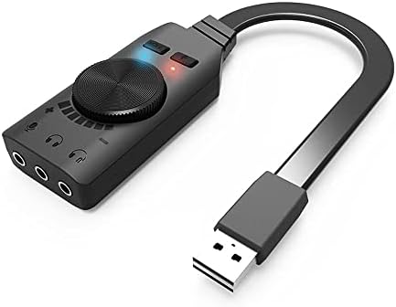 XDSDDS 7.1 CANAL USB Adaptador de placas de som USB Volume externo ajustável para fone de ouvido do jogo