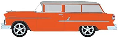 1955 Chevy Handyman Custom Wagon, Orange - Greenlight 37260a/48-1/64 Scale Diecast Model Car