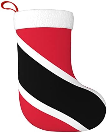 Cutedwarf Bandeira de Trinidad e Tobago Christmas Skock Decoration Classic Classic 18 polegadas Lareira Socada