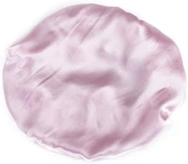 1 peça de seda boné de seda de seda tac de cabelo chapéu de estilo de seda bonés de seda sono para mulheres tamanho médio rosa