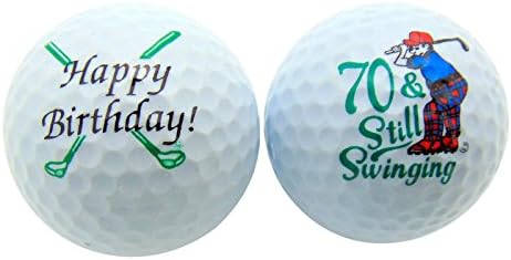 Westmon Works 70º aniversário bolas de golfe conjunto de 2 pacote de presentes para jogador de golfe para jogadores de golfe