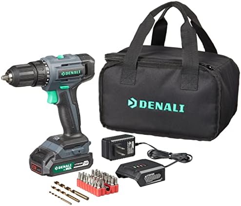 Brand - Denali by Skil 20V Cordless Drill Drill Drill Kit com bateria de lítio 2.0ah e carregador 2.4A